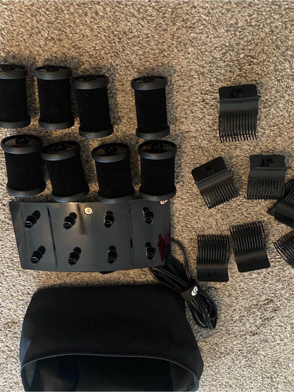 T3 Black Heated Rollers Set with Rose Gold Accents - Picture 9 of 12